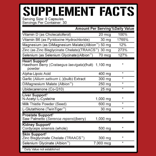 Liver and Organ Defender Supplement Facts