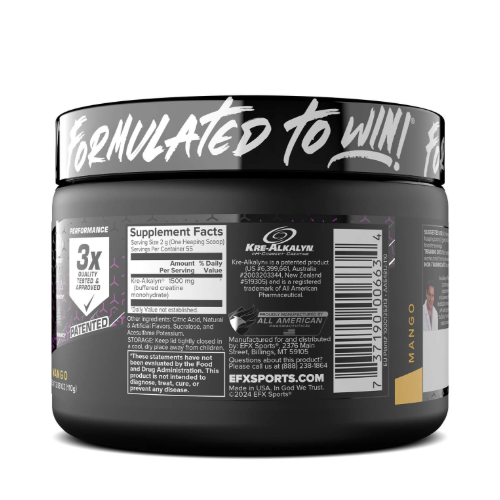 Kre-Alkalyn EFX Powder Ingredients