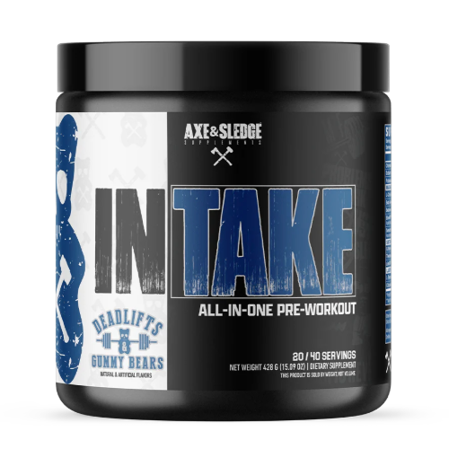 Intake Pre-Workout Axe & Sledge Deadlifts & Gummy Bears
