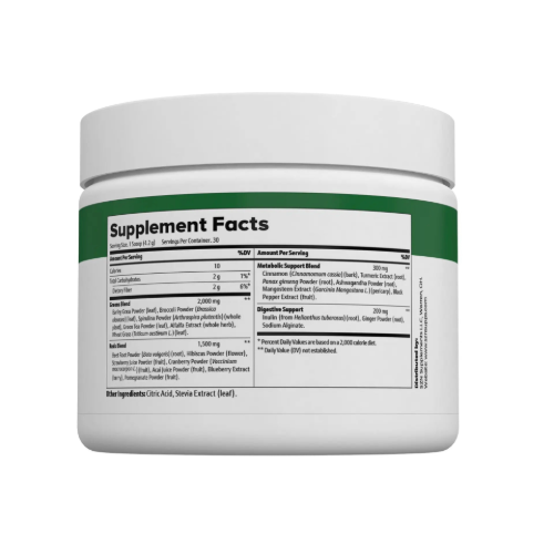 SZN Greens Superfood Powder Supplement Facts
