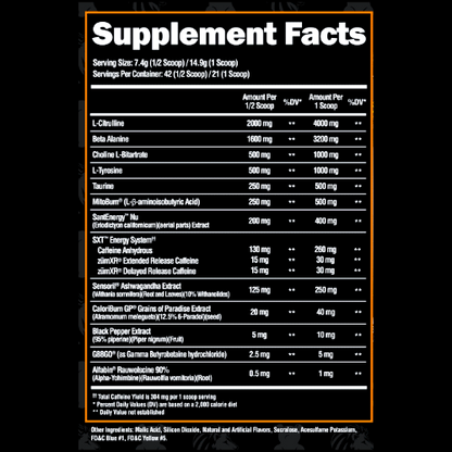Superhuman Burn Hulk Juice Ingredients