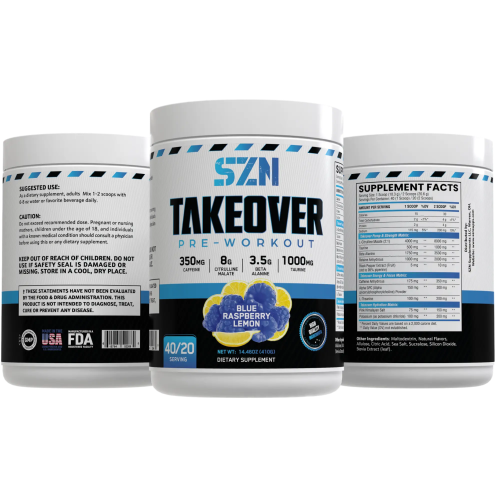 3 Pack Blue Raspberry Takeover High-Stim Pre-Workout