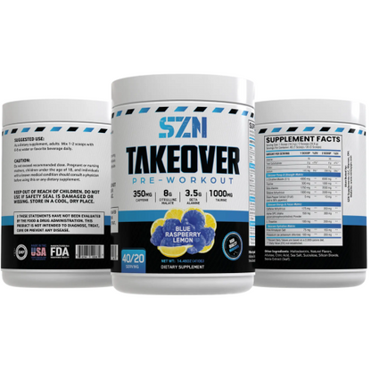 3 Pack Blue Raspberry Takeover High-Stim Pre-Workout