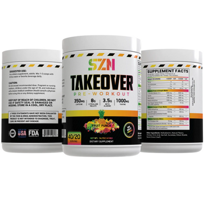 Takeover High-Stim Pre-Workout Powder with Citrulline & Beta-Alanine