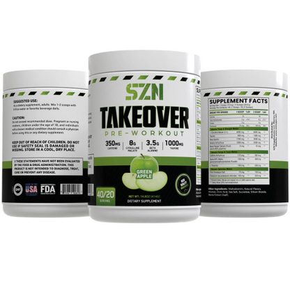 3 Pack Green Apple Takeover High-Stim Pre-Workout